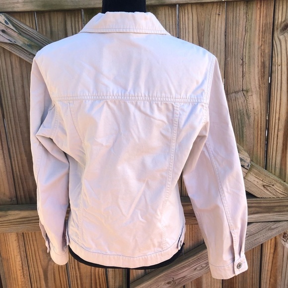 Eddie Bauer Tan Cotton Button Up Jean Style Jacket Size S - Picture 2 of 4
